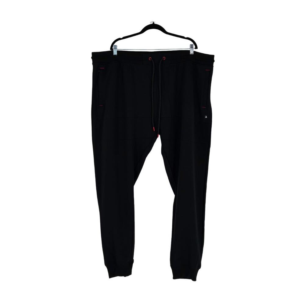 Makobi Men's Black Drawstring Sweat Pants with Zip Pockets - Size 3X